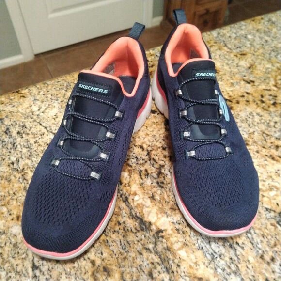 Skechers Summits Perfect Views 149523 Navy BluRunning Shoes Sneakers Women's 7 - Picture 3 of 12